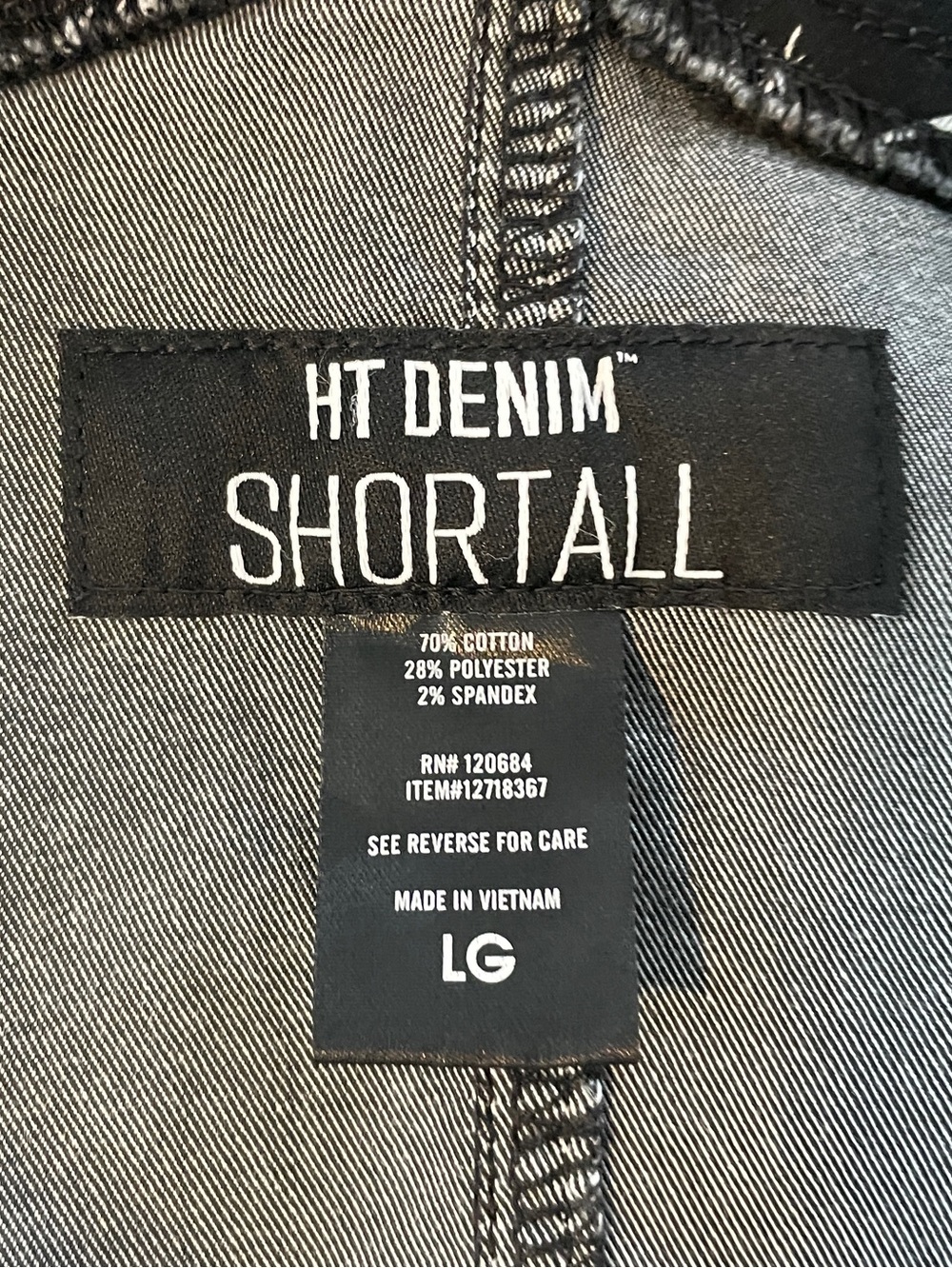 HT Denim Celestial Moon & Stars Short Overalls Black Goth Grunge Alternative - Picture 4 of 11